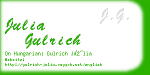 julia gulrich business card